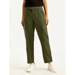 Levi's Dark Olive High Rise Relaxed Fit Cargos-picture-47