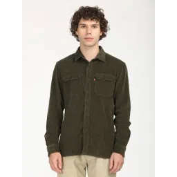 Levi's Green Cotton Regular Fit Solid Shacket-picture-41