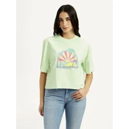 Levi's Green Cotton Relaxed Fit Graphic Top-picture-22