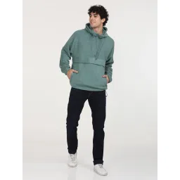 Levi's Green Cotton Relaxed Fit Hooded Sweatshirt image 5
