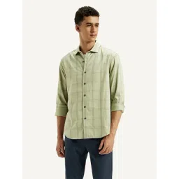 Levi's Green Cotton Slim Fit Checks Shirt-picture-45