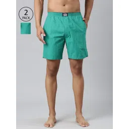 Levi'S Green Pure Cotton Relaxed Fit Printed Shorts-picture-25