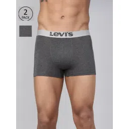 Levi's Grey Blended Solid Trunks Pack of 2-picture-17