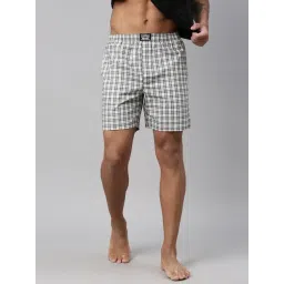 Levi's Grey Cotton Regular Fit Checks Boxers-picture-12