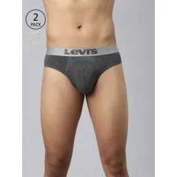 Levi'S Grey Cotton Skinny Fit Briefs - Pack Of 2-picture-38