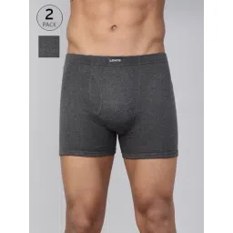 Levi's Grey Cotton Solid Trunks Pack of 2-picture-30