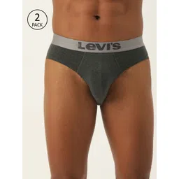 levis Levi's 017 Brief for Men, Tag Free Comfort & Smartskin Technology (Grey - Pack of 2)-picture-13