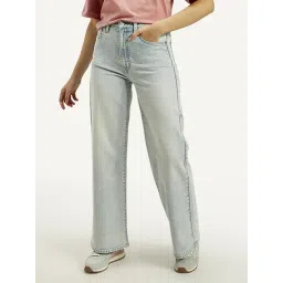 Levi's Light Blue Cotton Flare Fit Jeans-picture-28