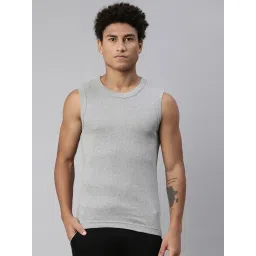 Levi's Light Grey Melange Cotton Regular Fit Vest image 1