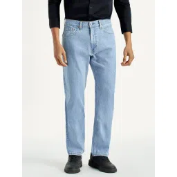 Levi's Light Indigo Cotton Straight Fit Jeans-picture-13