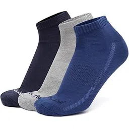 levi's LS301 Men's Cotton Stretch Ankle Cut Half Terry Socks with Cushioned Sole (Pack of 3)-picture-28