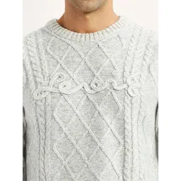 Levis Men Cable Knit Pullover with Embroidered Detail image 2