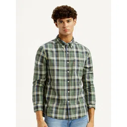 Levis Men Classic Checked Button-Down Collar Slim Fit Pure Cotton Shirt-picture-29