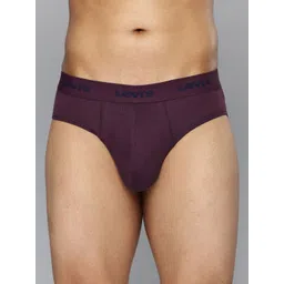 Levis Men Pack of 2 Cotton Briefs #002-BRIEF-NAVY/WINE-P2 image 3