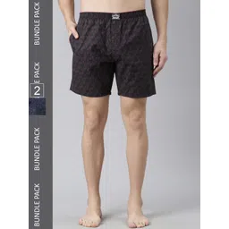 Levis Men Pack of 2 Printed Woven Cotton Boxer Shorts with Smartskin Technology #023-picture-14