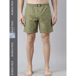 Levis Men Pack of 2 Printed Woven Cotton Boxer Shorts with Smartskin Technology #023-picture-10