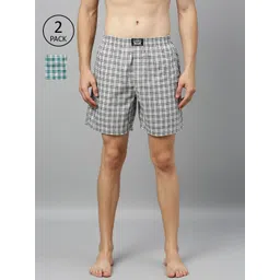 Levis Men Pack of 2 Pure Cotton Checked Boxers-picture-36