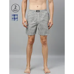 Levis Men Pack of 2 Pure Cotton Checked Boxers-picture-40