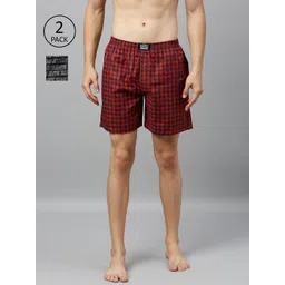 Levis Men Pack of 2 Pure Cotton Checked Boxers-picture-42