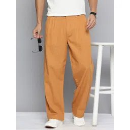 Levis Men Pure Cotton Loose Fit Pleated Chinos Trousers-picture-33