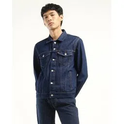 levi's Men Regular Fit Denim Jacket with Flap Pockets-picture-15