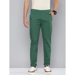 levi's Men Slim Fit Green Cotton Blend Trousers-picture-17