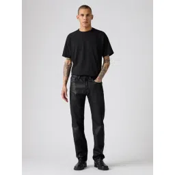 Levi's Men's 501 Black Straight Fit Mid Rise Jeans-picture-24