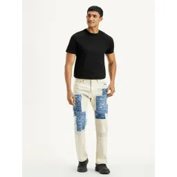 Levi's Men's 555 Relaxed Straight Fit Off-White Jeans-picture-42