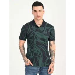 Levi's Men's Abstract Dark Green Slim Fit Polo T-Shirt-picture-47