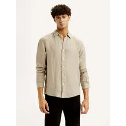 Levi's Men's Beige Slim Fit Shirt-picture-23
