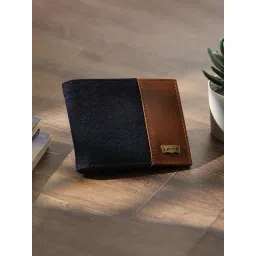 levi's Men's Blue Colorblock Bi-Fold Wallet-picture-38