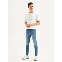 levi's Men's Blue Skinny Fit Mid Rise Jeans-picture-14