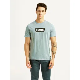 levi's Men's Brand Logo Light Blue Slim Fit T-shirt-picture-11