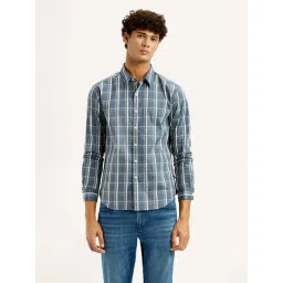 Levi's Men's Checkered Greyish-Grey Slim Fit Shirt-picture-21