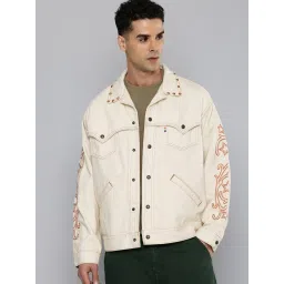 levi's Men's Cotton Typography Embroidered Denim Jacket-picture-11