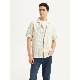 levi's Men's Printed Resort Collar Relaxed Fit Linen Shirt-picture-11