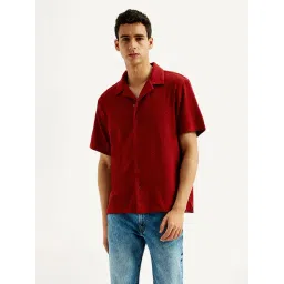 Levi's Men's Self Design Relaxed Fit Camp Shirt-picture-30