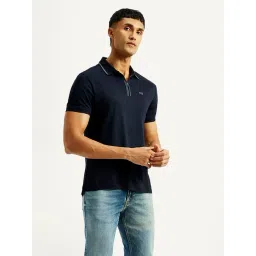 Levi's Men's Solid Navy Slim Fit Polo T-shirt-picture-45