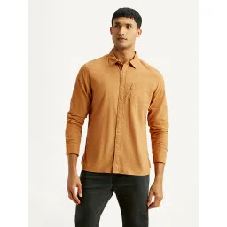 levi's Men's Solid Tan Slim Fit Shirt-picture-23