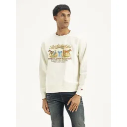 Levi's Off White Slim Fit Printed Sweatshirt-picture-39