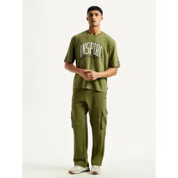 Levi's Olive Cotton Loose Fit Logo Printed Co-Ord Set-picture-34