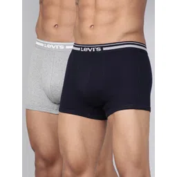 levi's Pack of 2 Contoured Double Pouch, Tag Free & Smartskin Technology Style# 003 Comfort Solid Men Trunk-picture-28