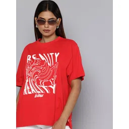 Levis Pure Cotton Graphic Printed Drop-Shoulder Sleeves Relaxed Fit T-shirt-picture-27