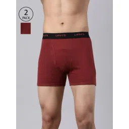 Levi's Red Cotton Solid Trunks Pack of 2-picture-33