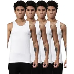 levi's Style# 012 Classic Vest for Men with Side Branding, Tag Free Comfort & Smartskin Technology (Pack of 4)-picture-18