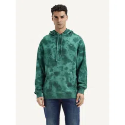 Levi's Teal Green Cotton Relaxed Fit Tie - Dye Hooded Sweatshirt-picture-10