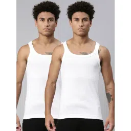 Levi's White Cotton Regular Fit Vest - Pack Of 2-picture-28