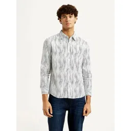 Levi's White Cotton Slim Fit Abstract Shirt-picture-36