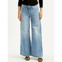 Levis Women Classic Wide Leg Mid-Rise Cotton Stretchable Jeans-picture-36