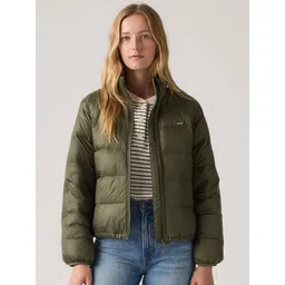 Levis Women Mock Collar Solid Puffer Jacket-picture-36